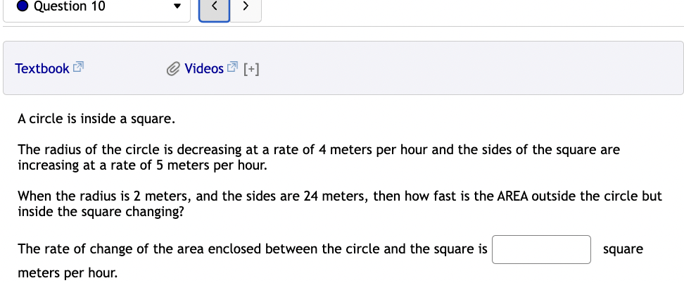 rate of 5 meters per hour. When the radius is 2 meters,