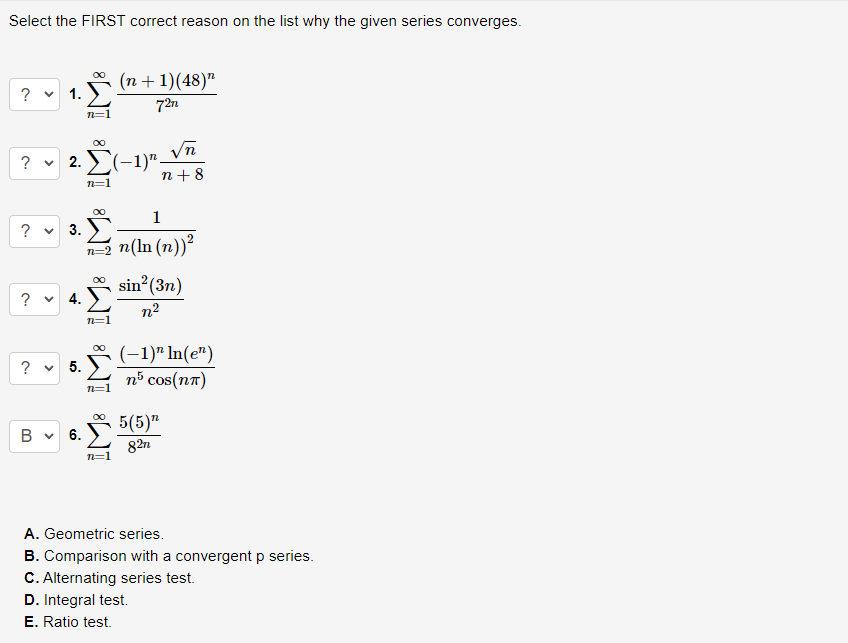 Select the FIRST correct reason on the list why the given