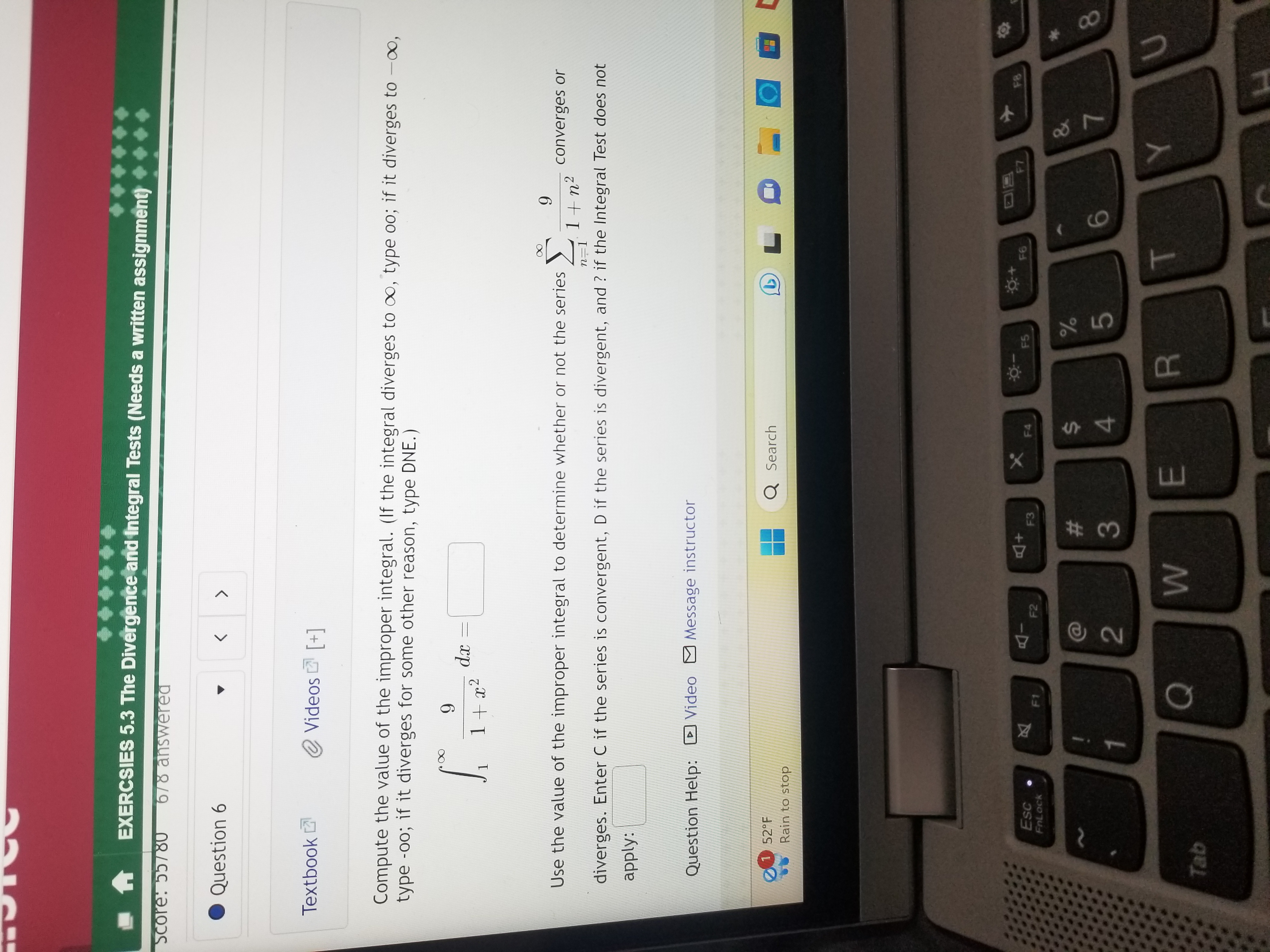convergence 3n 6n n= You could use the Limit Comparison Test, comparing