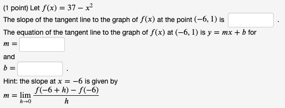 line joining (5, f(5)) and (5 + h, f(5 + h)). Slope