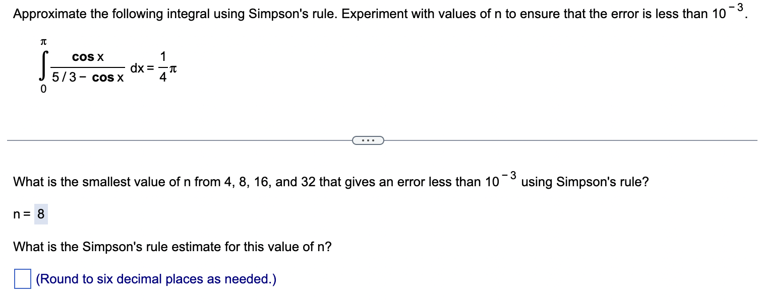 n to ensure that the error is less than 10 _ 3.