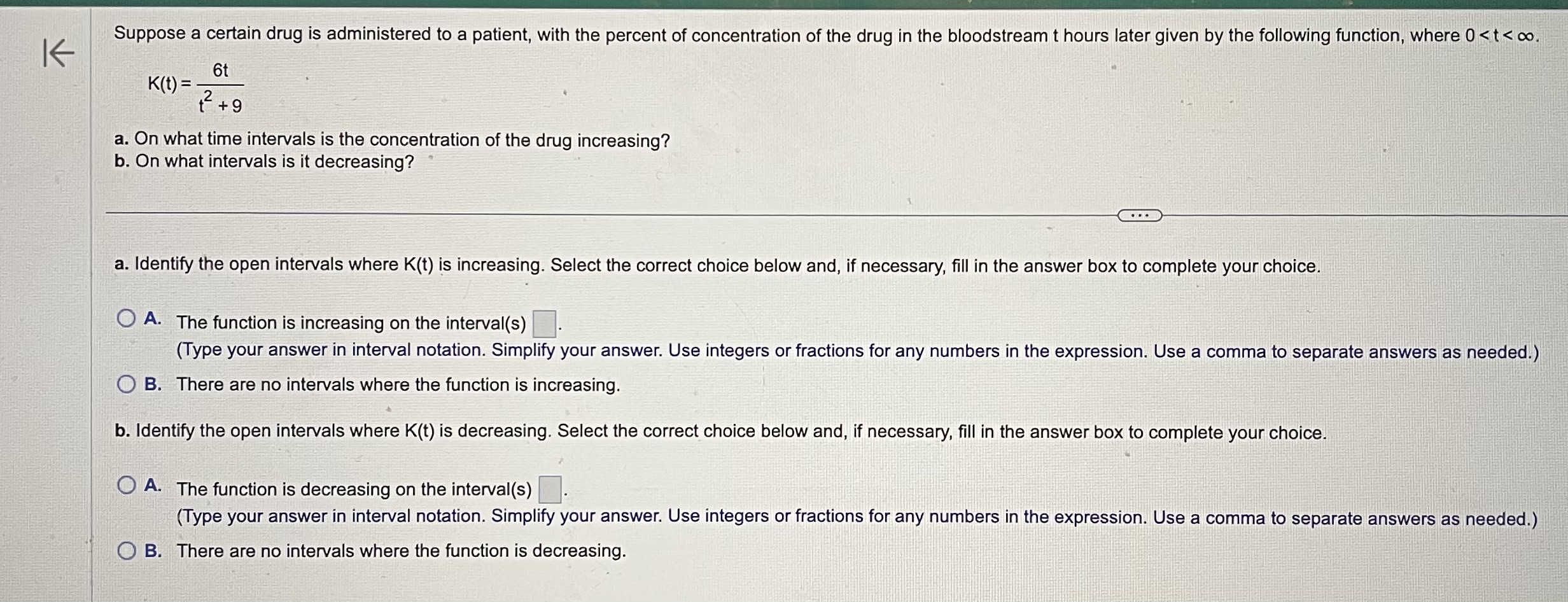 choice. O A. The critical number(s) is/are (Type an integer or a