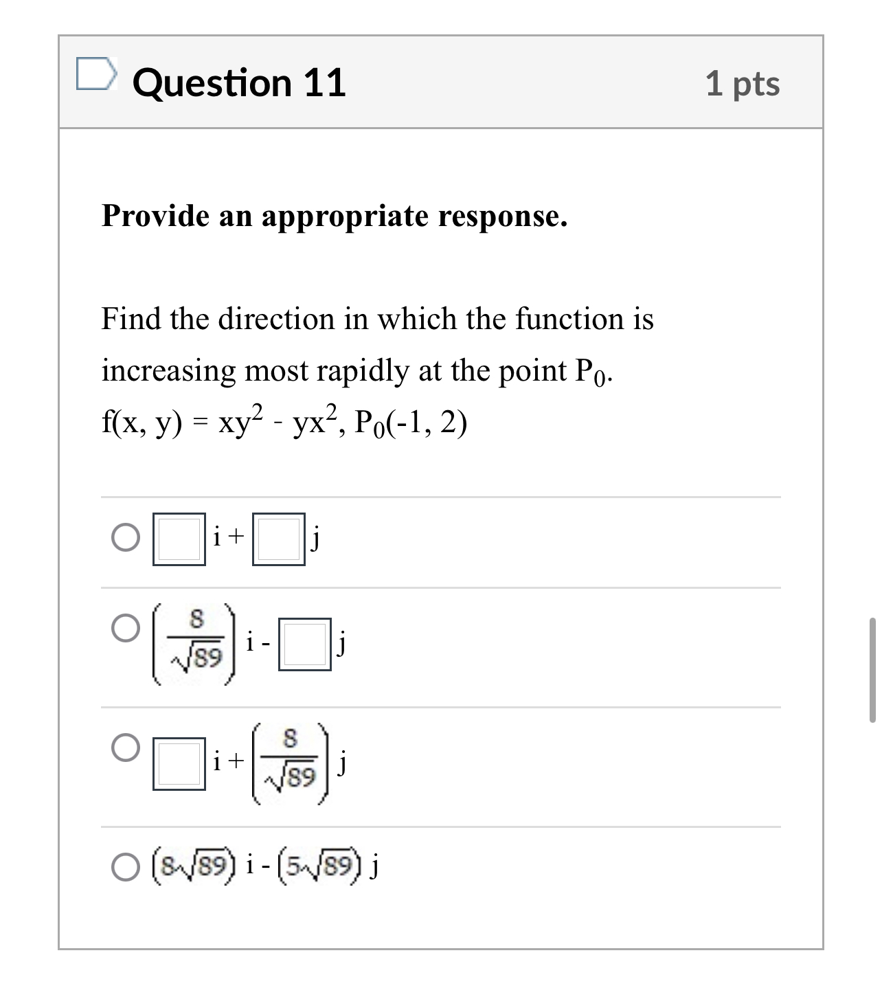 TU/ 4Question 13 1 pts Find the linear approximation of the function
