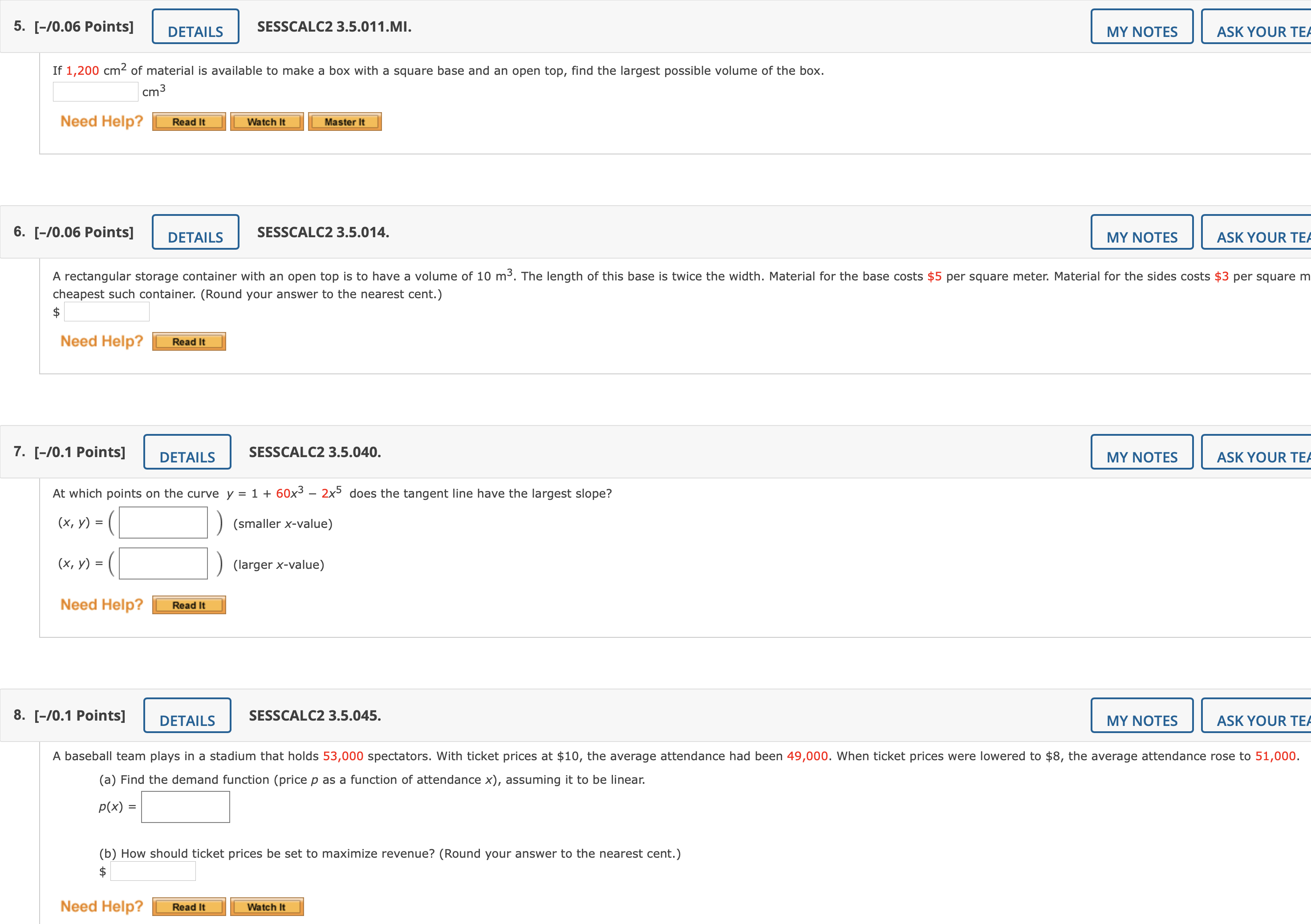 of values so that the sum of the numbers in the first