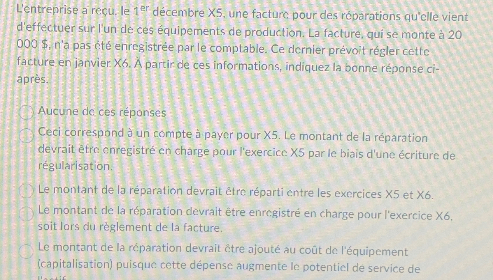 rparations qu'elle vient d'effectuer sur l'un de ces quipements de production. La