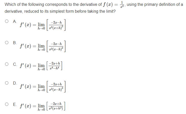 B. 1 O C. 2 O D. 3 O E. The limit