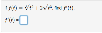 If find fl(t). f'(t) =