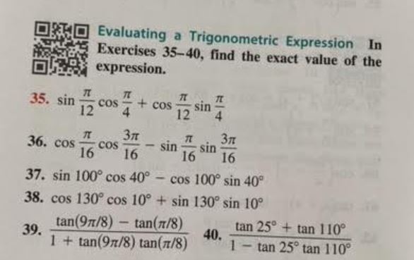 the sine, cosine, or tangent of an angle. 27. sin 60 cos