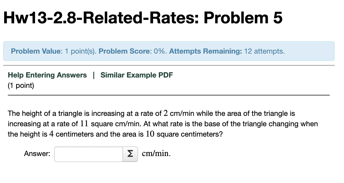 5/1 OOpi 2 inches per second. (b) What is the rate of