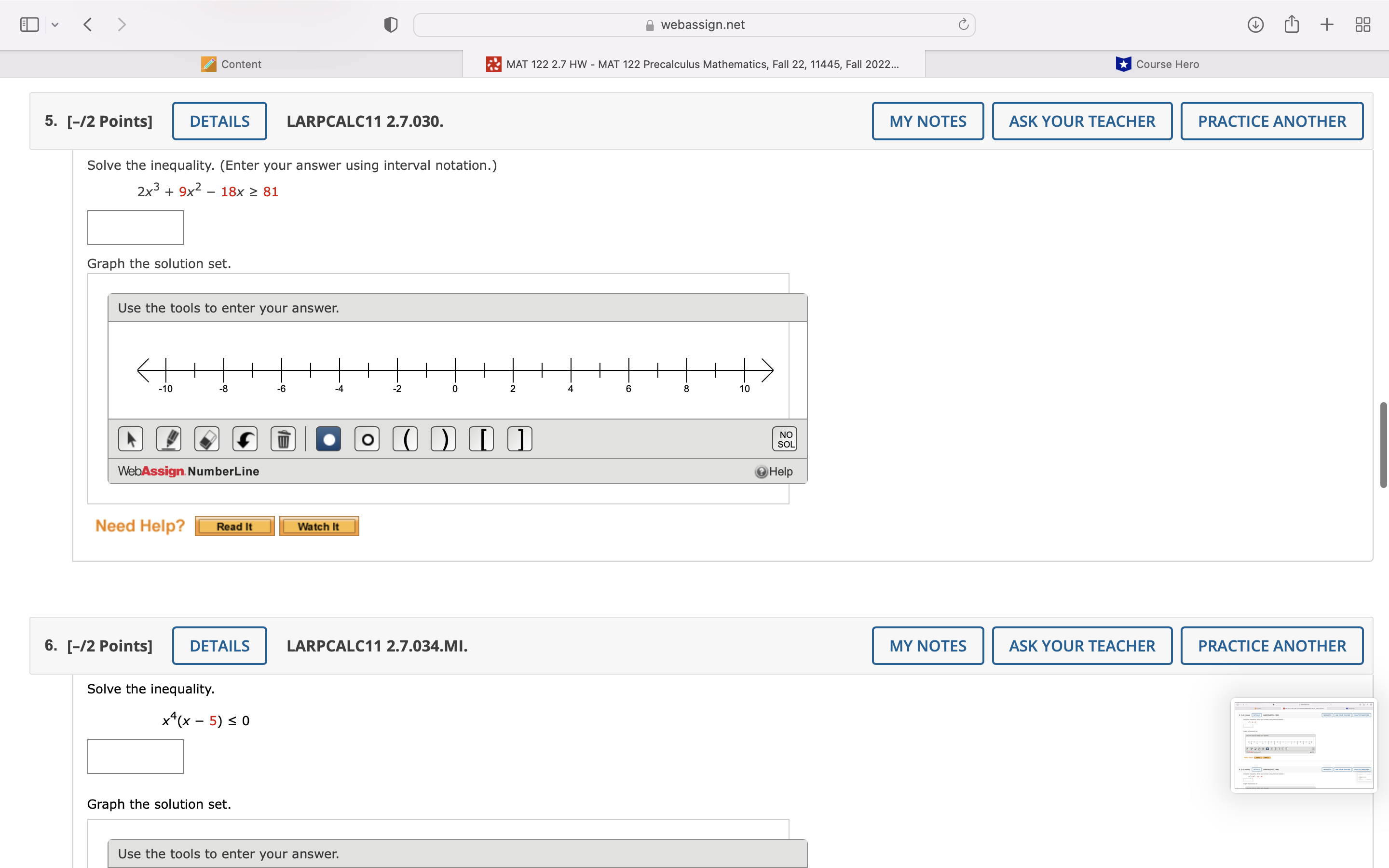 + 16x 9// Content MAT 122 2.7 HW - MAT 122 Precalculus