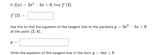 10) in the form y = me + b.If e) = 22:2
