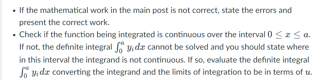  . If the mathematical work in the main post is not