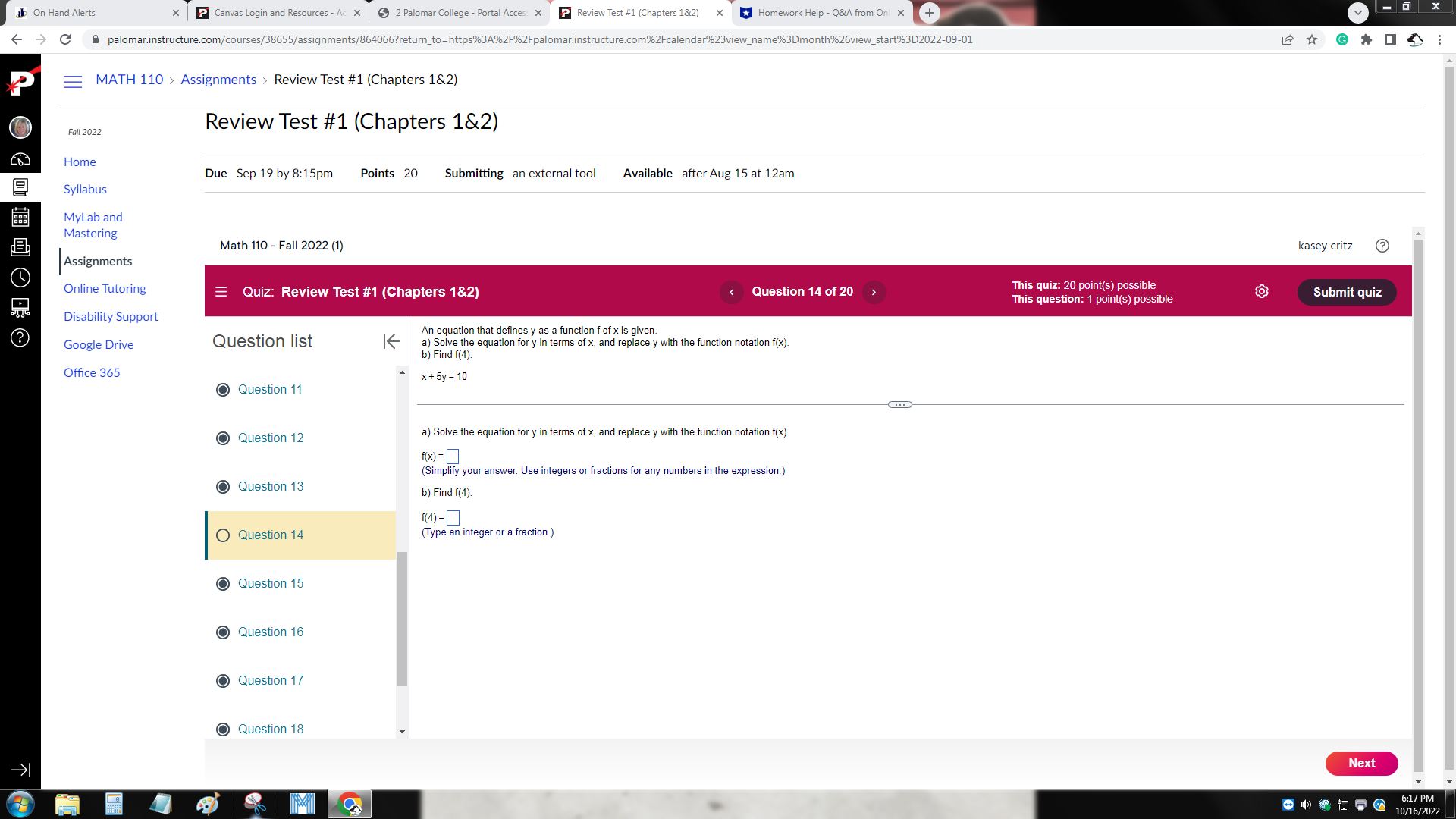 #1 (Chapters 1&2) Review Test #1 (Chapters 1&2) Canvas Login and Resources