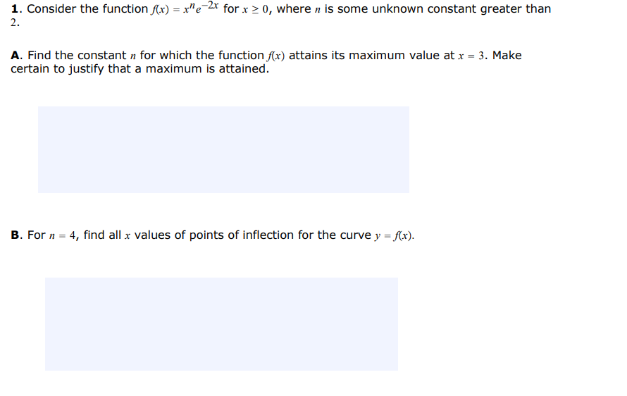 n is some unknown constant greater than 2. A. Find the constant