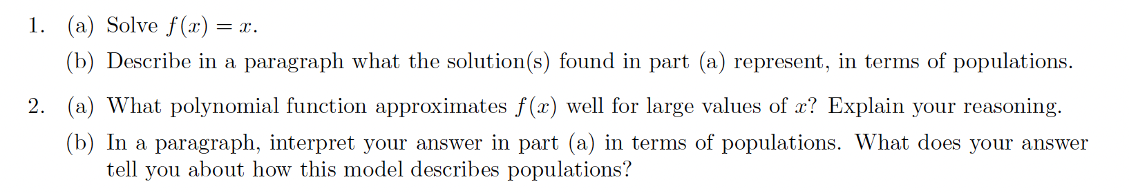 1. (a) Solve x) :3}. (b) Describe in a paragraph what