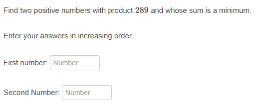 Find two positive numbers with product 239 and 1whose sum is