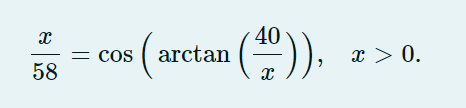 cos 58 arctan