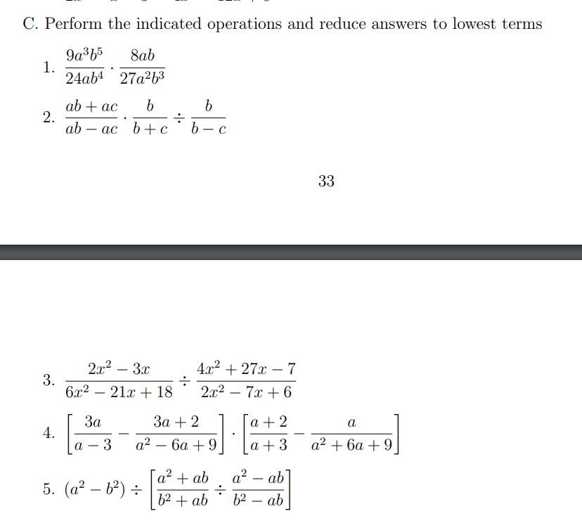 A. Reduce the following to lowest terms. 1- $6 2' 250.254 10(1453