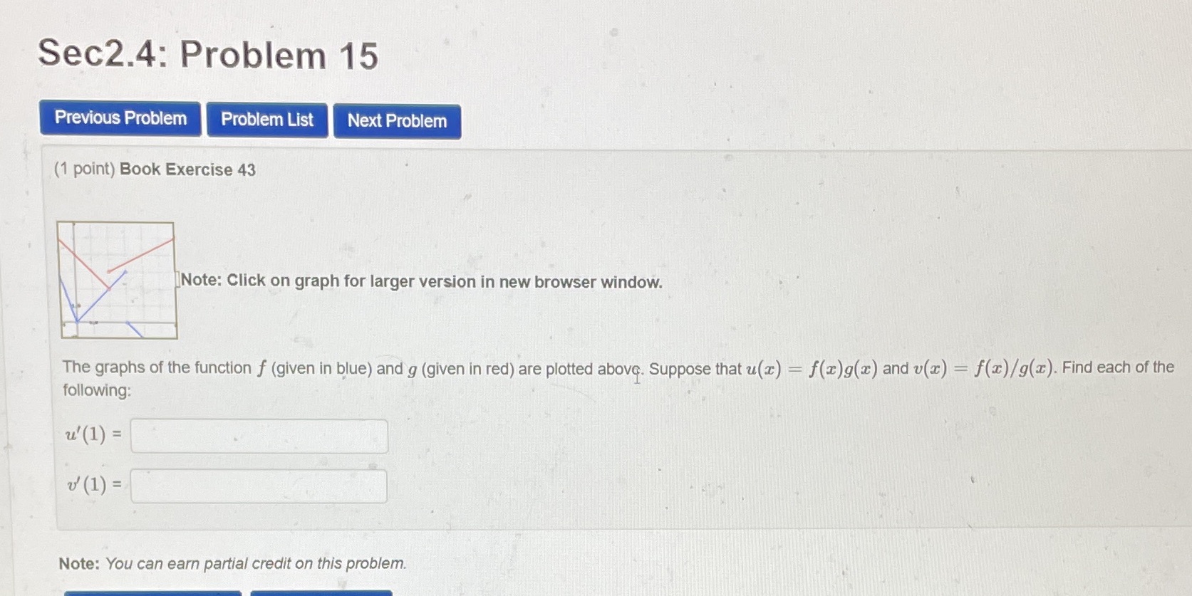  Sec2.4: Problem 15 Previous Problem Problem List Next Problem (1 point)