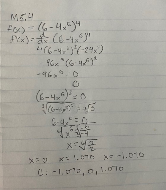 If the critical numbers are not correct, state the errors and