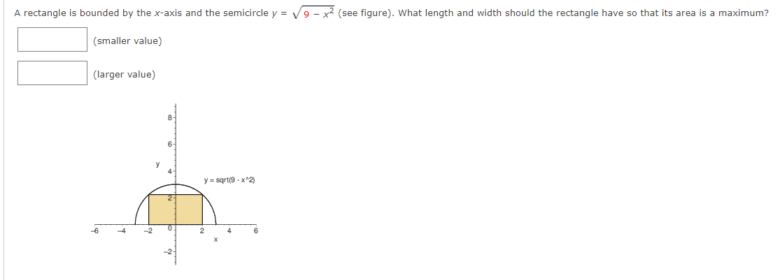 = \"I\" g X2 (see figure]. What length and width should the