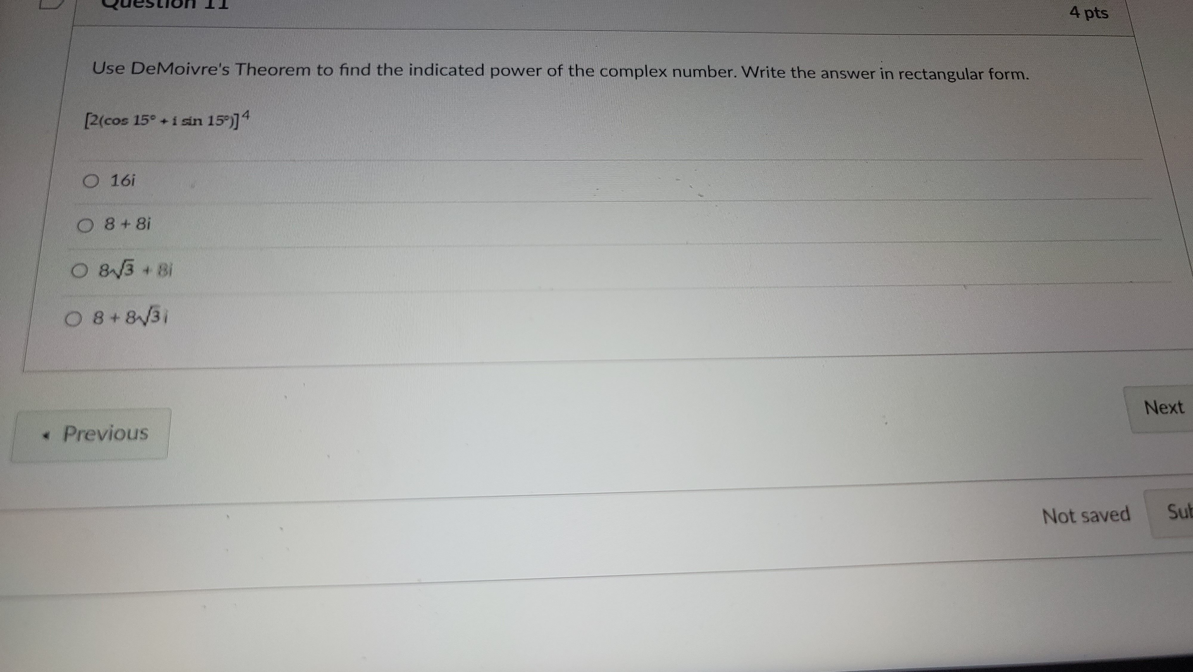 Round to the nearest tenth of a degree. u = i -
