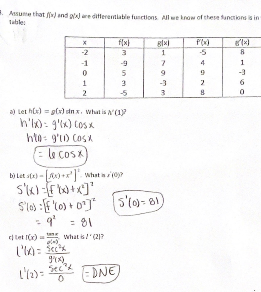 Obviously my work is not correct for these table: Assume that