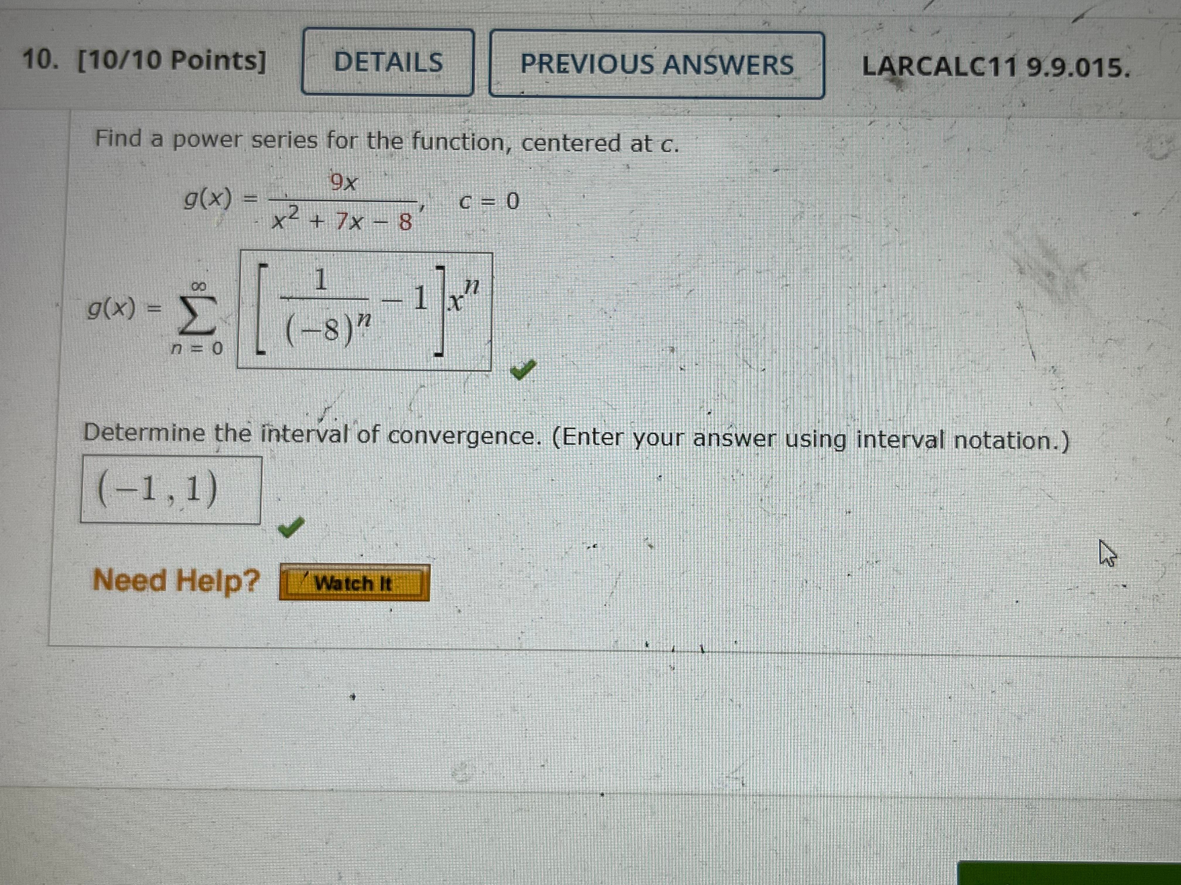 c. 9X g ( x ) = C = 0 *2 +