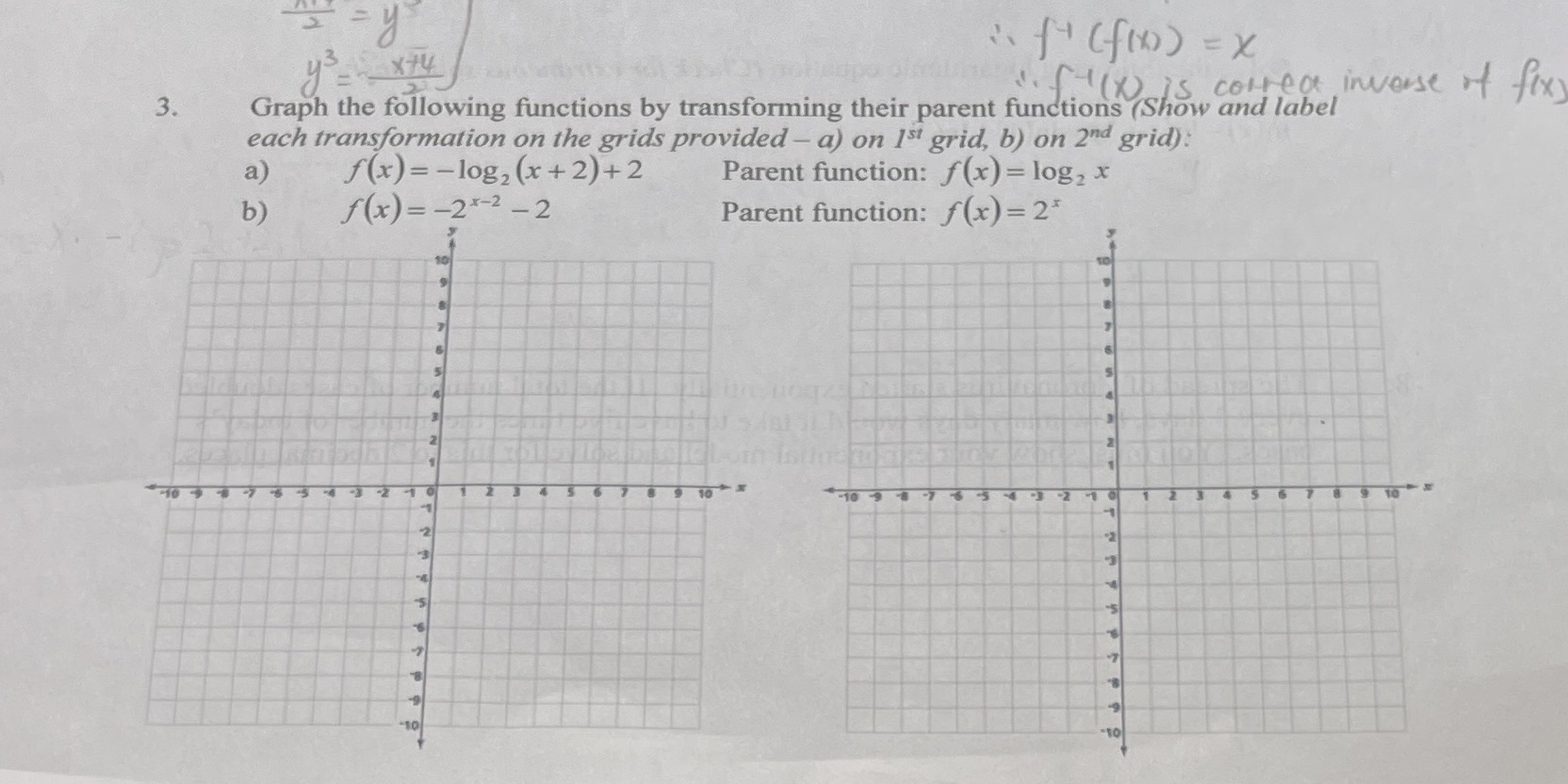 fix ) = X 4 =x74 "" fix is correct inverse of