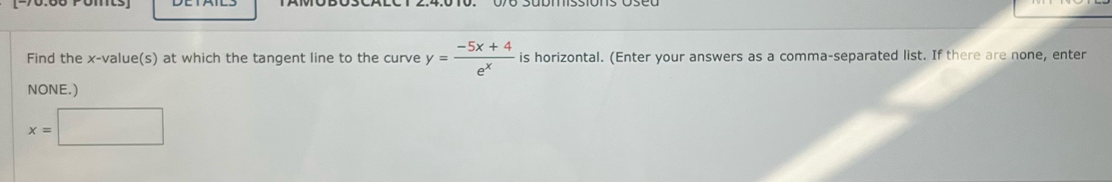 Pls help -5x + 4 Find the x-value(s) at which the