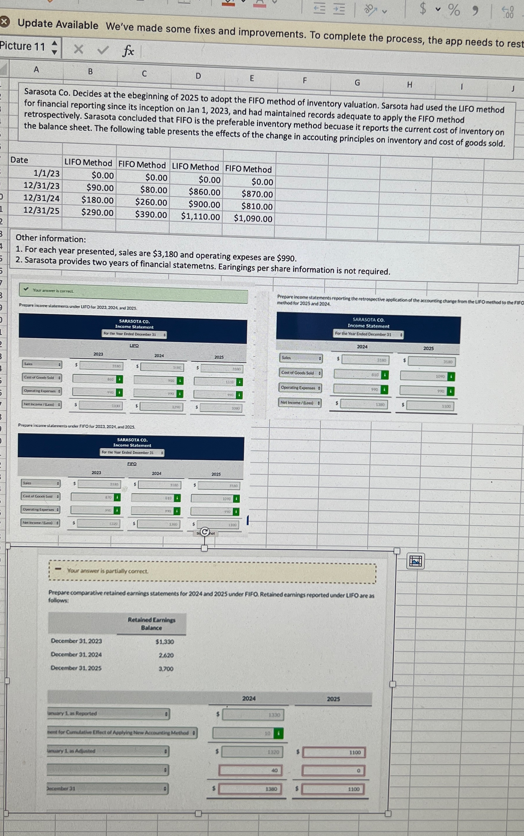 Update Available We've made some fixes and improvements. To complete the