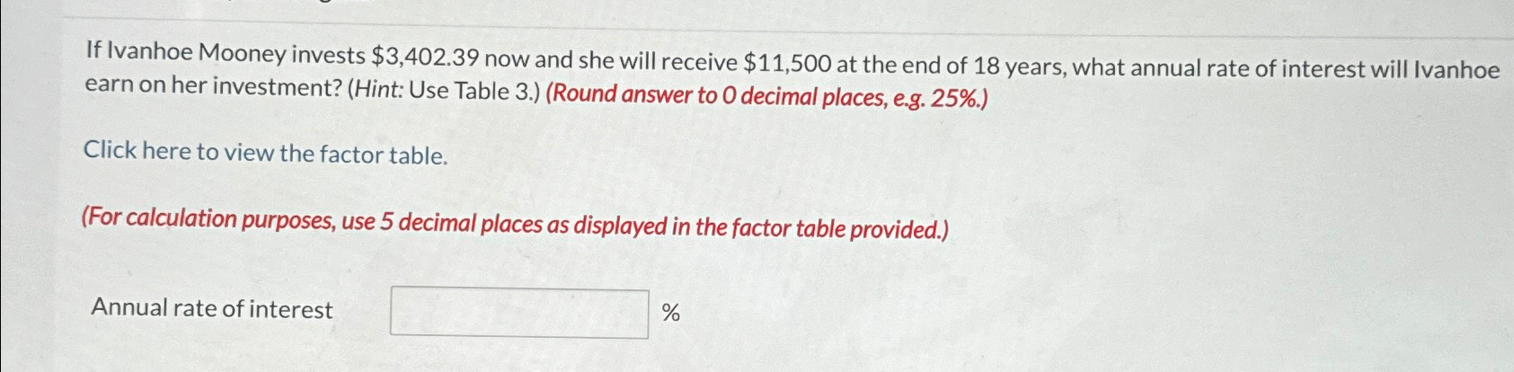 at the end of 18 years, what annual rate of interest will