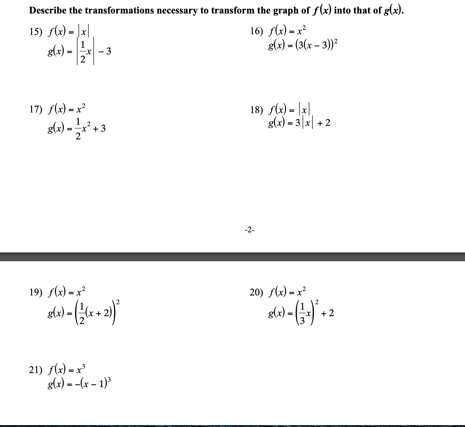 (x ) = x3 4 ) f ( x ) = x