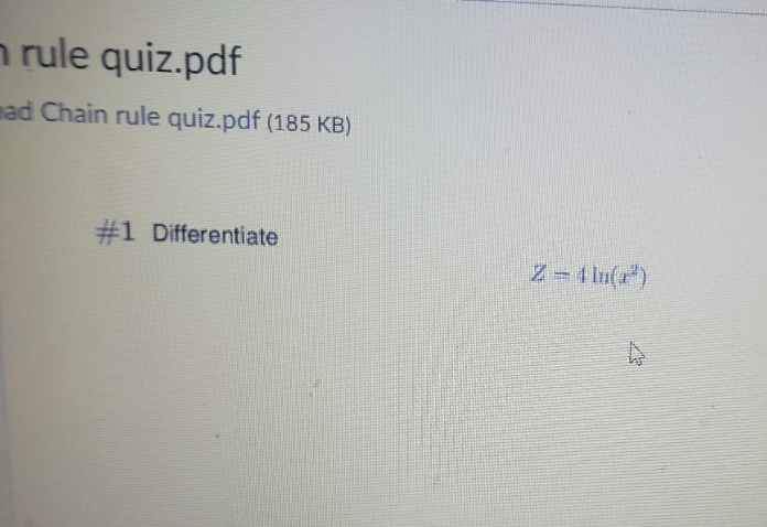 rule quiz.pdf Chain rule quiz.pdf (185 KB) #1 Differentiate