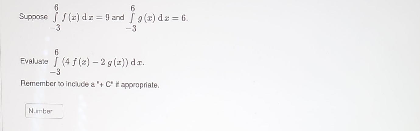  show process 6 Suppose [ f (x) dx = 9 and
