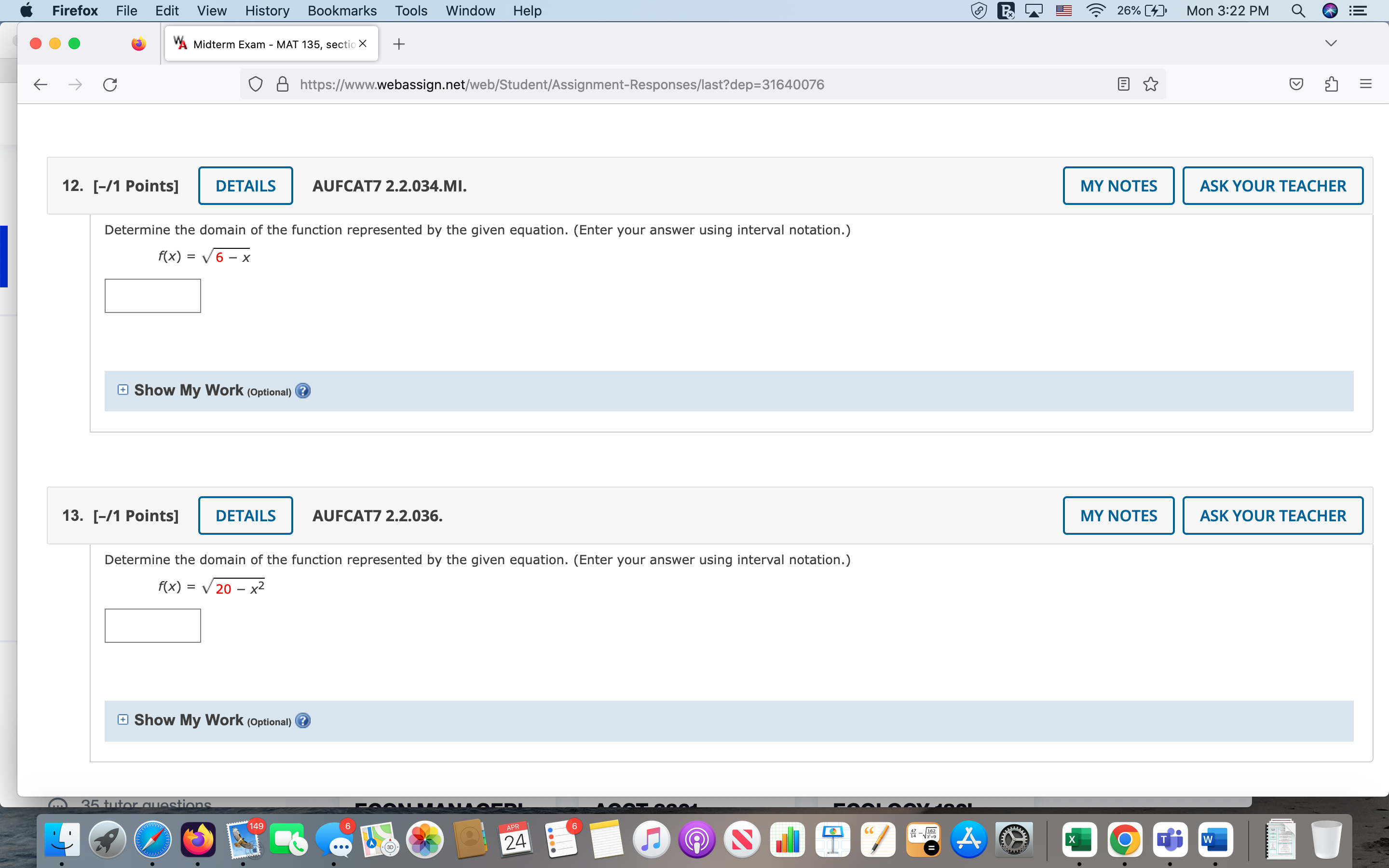 Points] DETAILS AUFCAT7 2.2.026. MY NOTES ASK YOUR TEACHER Evaluate the piecewise-defined