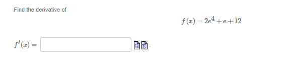 URGENT \fConsider the function I -5x + 5 Find the derivative