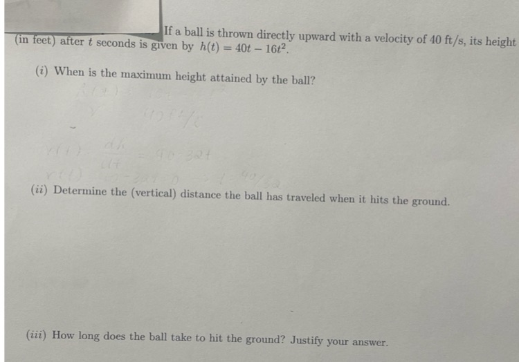 so much. If a ball is thrown directly upward with a velocity