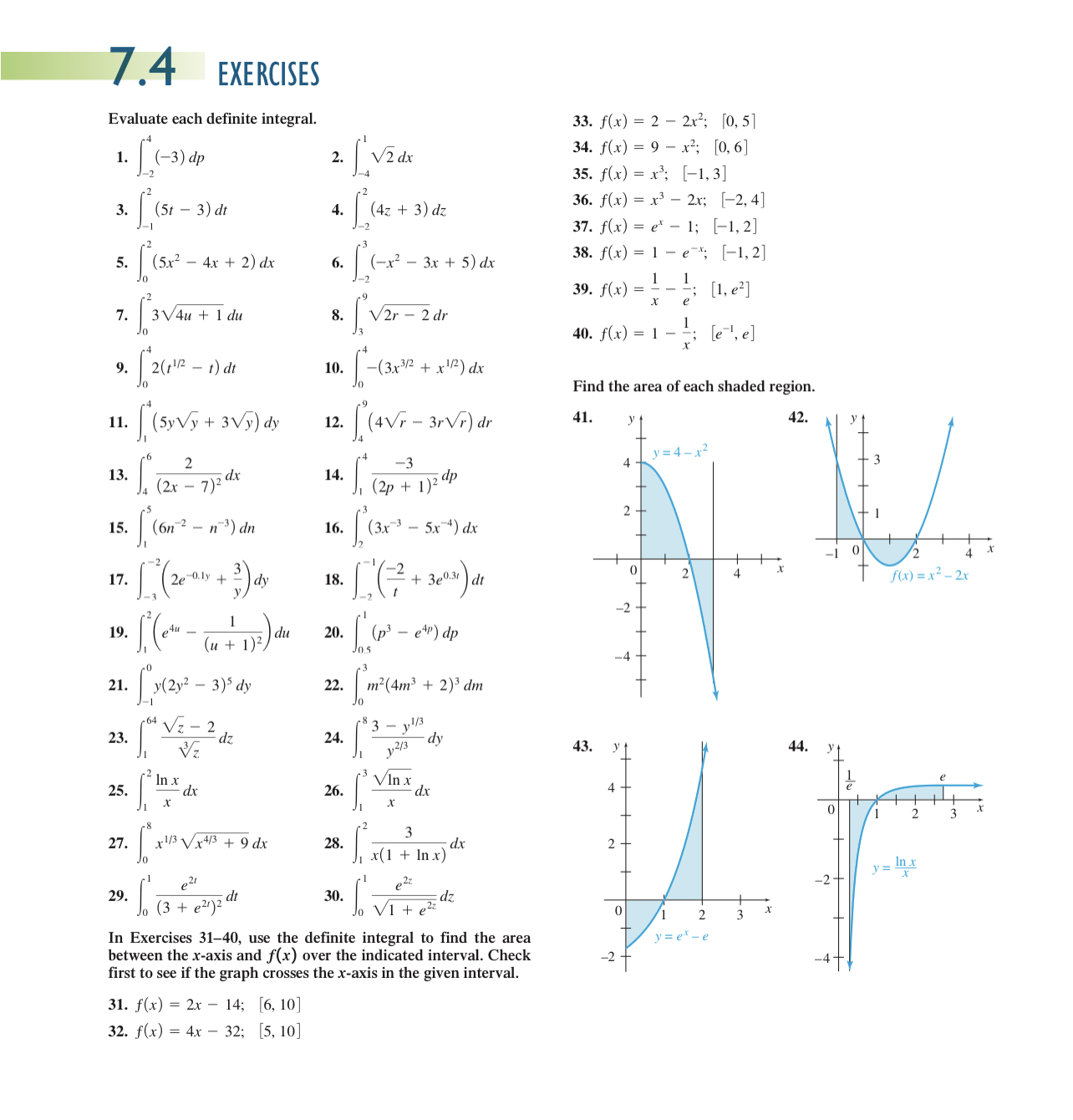 dt 14 . ( x 2 - 1 )er - 3x dx