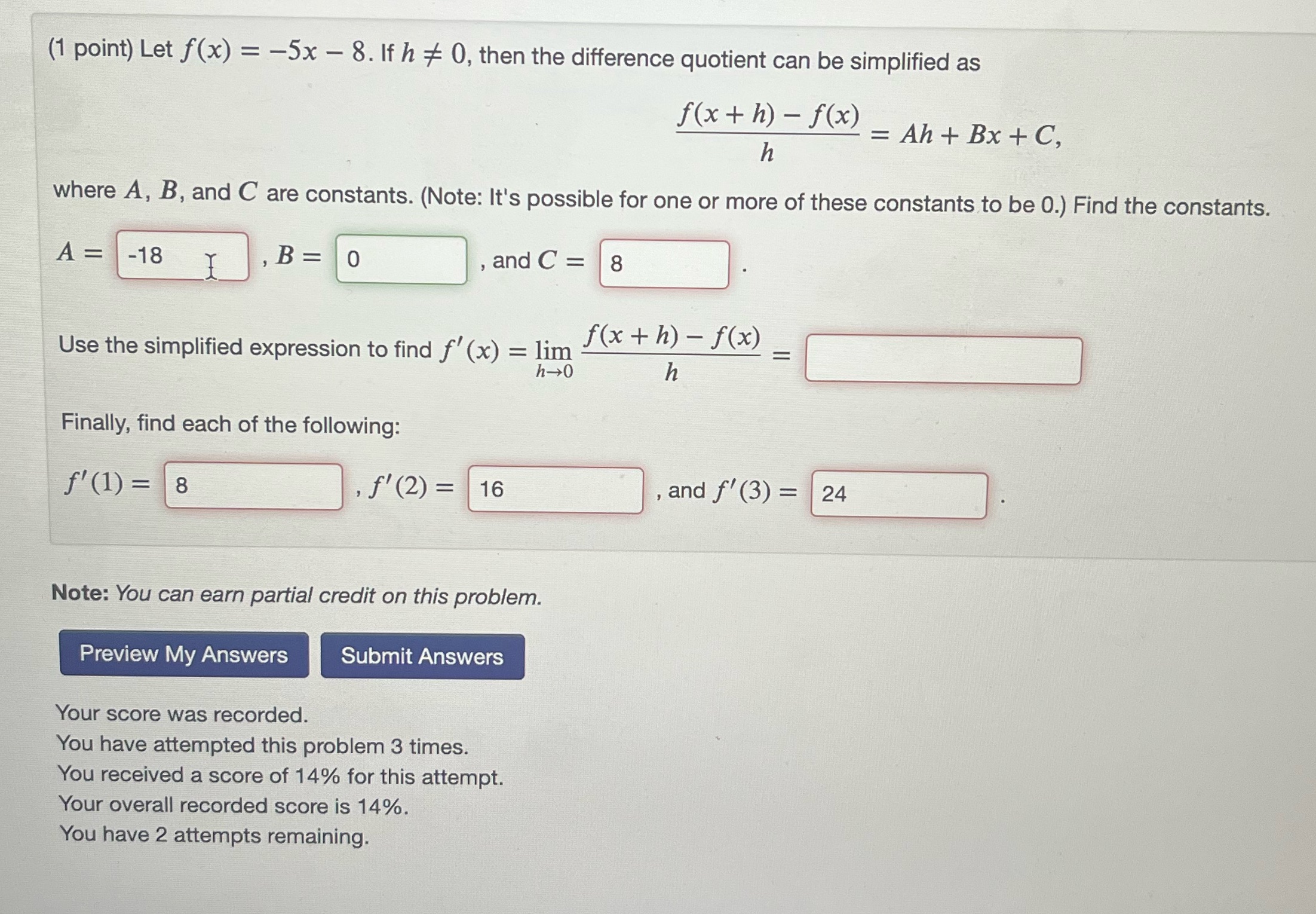 0, then the difference quotient can be simplified as f(x + h)-