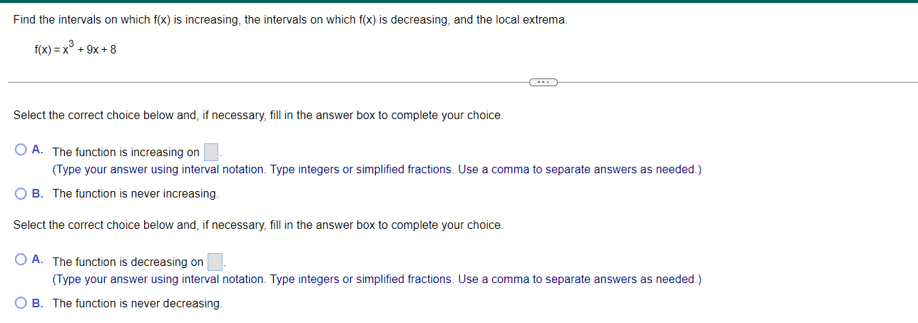 . . Select the correct choice below and, if necessary, fill in