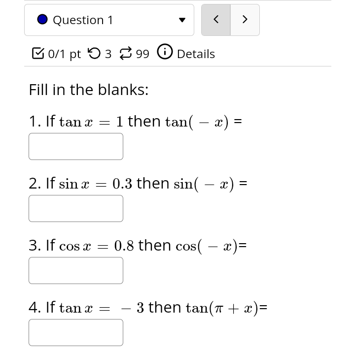 units to the Select an answer v . Question 7 A >