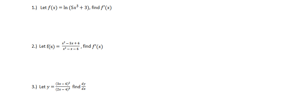  Calculus 1 HomeworkPlease write (do not type)Must write neatly so I