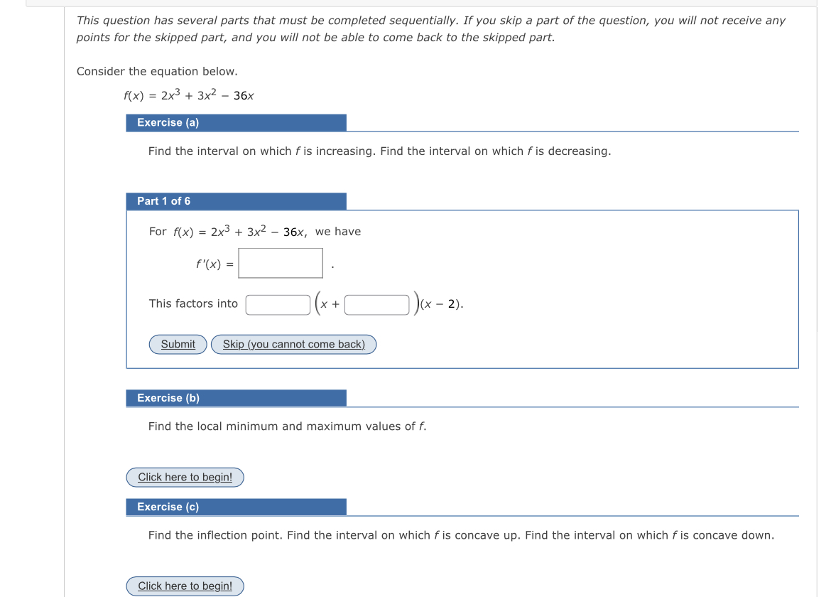 interval notation.) Find the interval on which fis decreasmg. (Enter your answer