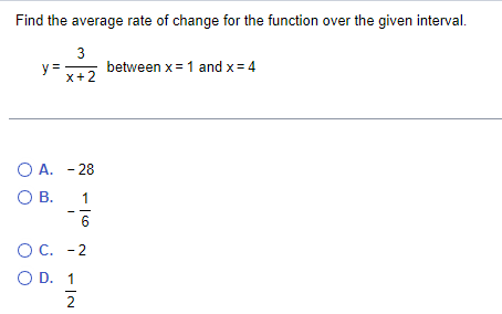 given interval. 3 V= between x = 1 and x =4 x+2