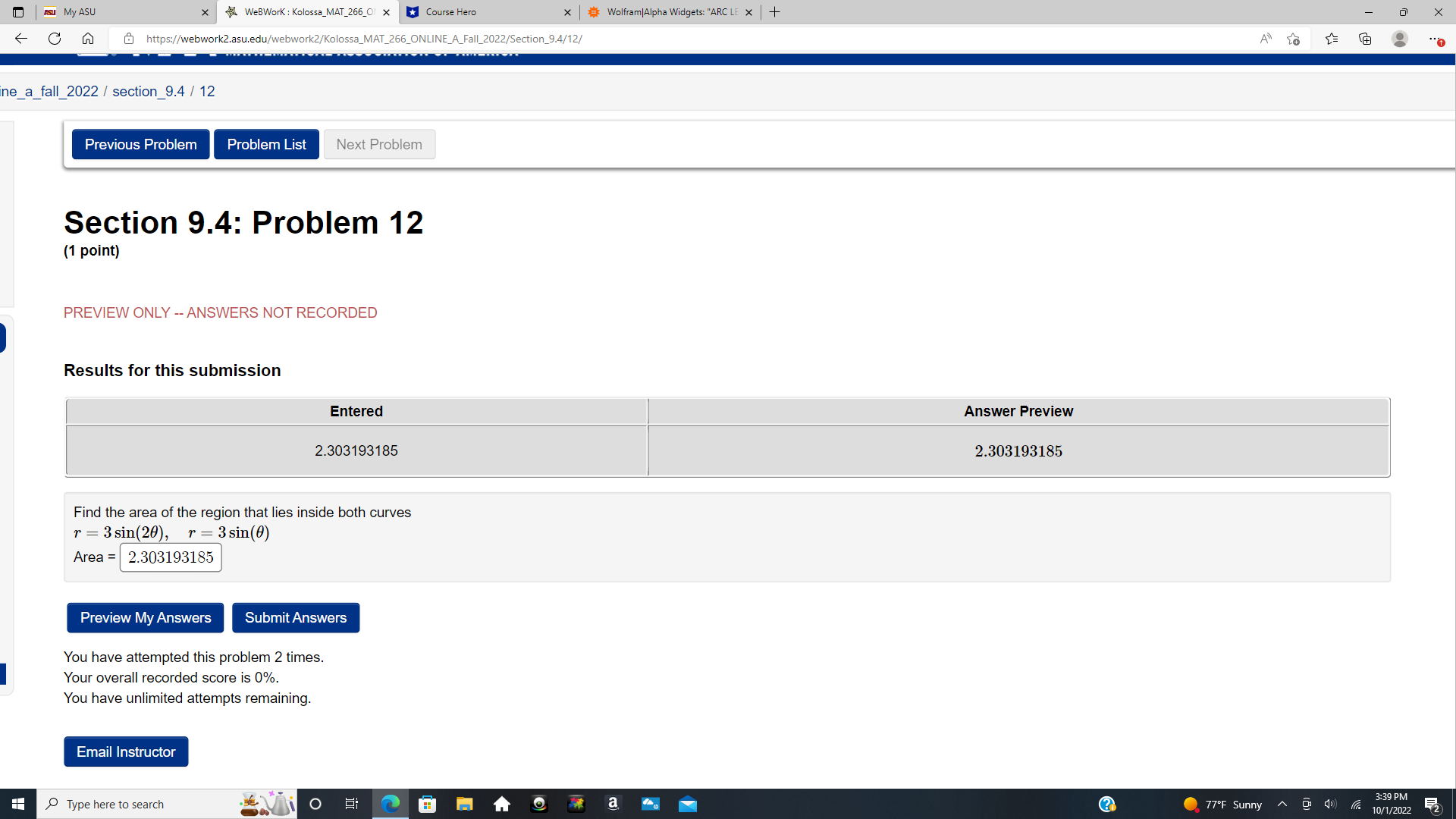 * # Wolfram Alpha Widgets: "ARC LE x |+ X & https://webwork2.asu.edu/webwork2/Kolossa_MAT_266_ONLINE_A_Fall_2022/Section_9.4/12/