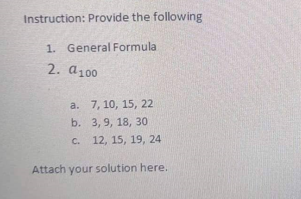 22, b. e 3, 9, 18, 30 c. 12, 15, 19,24 Attach