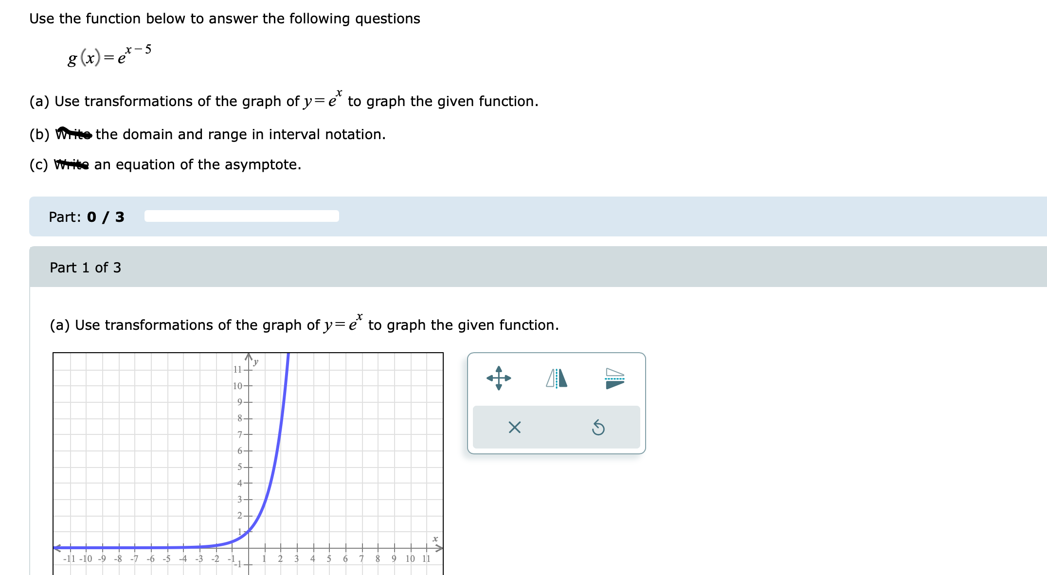 25-+ 20- 15+Graph the function and write the domain and range in