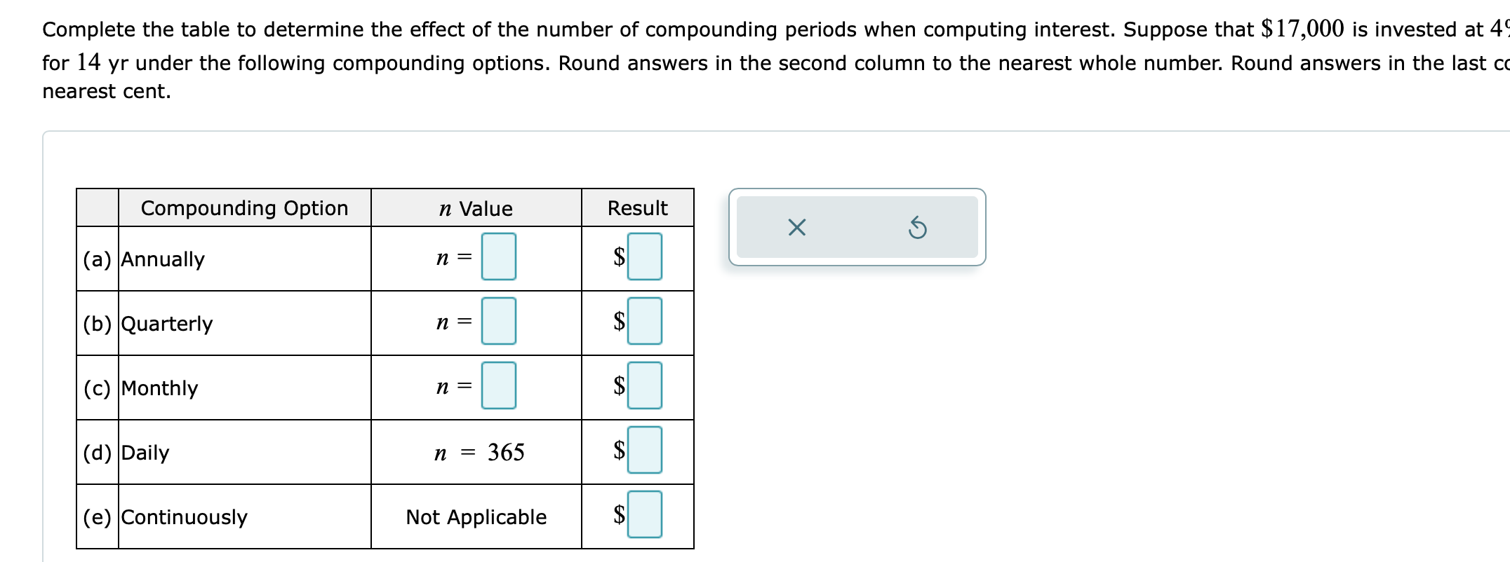 interval notation. 1 g ( x) = Part: 0 / 2 Part