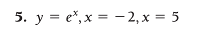 X x = 1, x = 45. y = ex = -2,